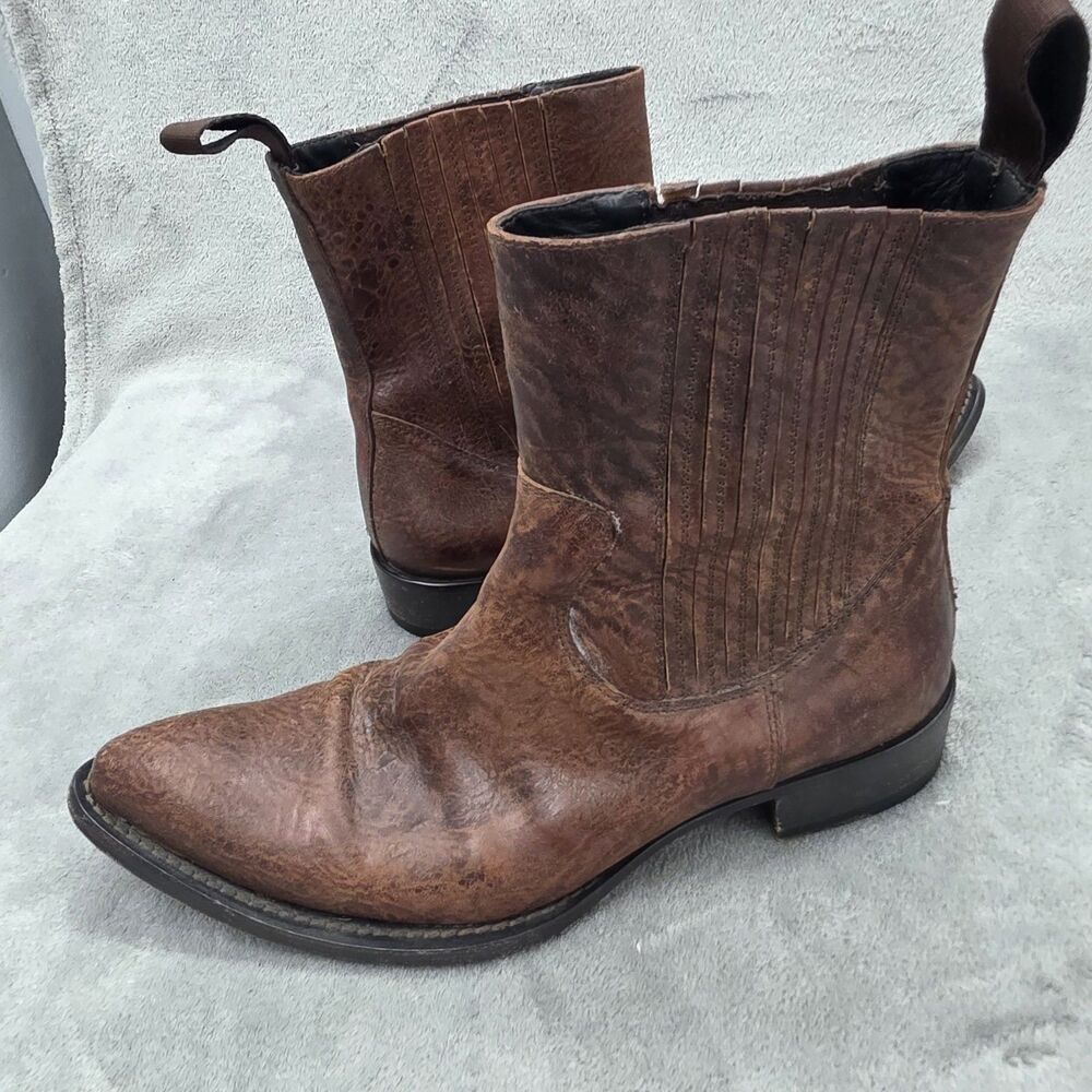 BUTTERO Ankle Chelsea Boots Brown Leather Size 41 Made In Italy - Picture 6 of 11